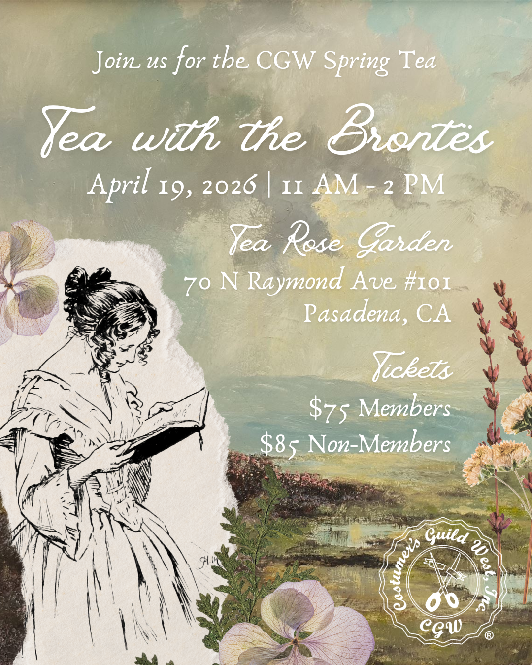 Bronte Tea Ad Canva drawing of Ad