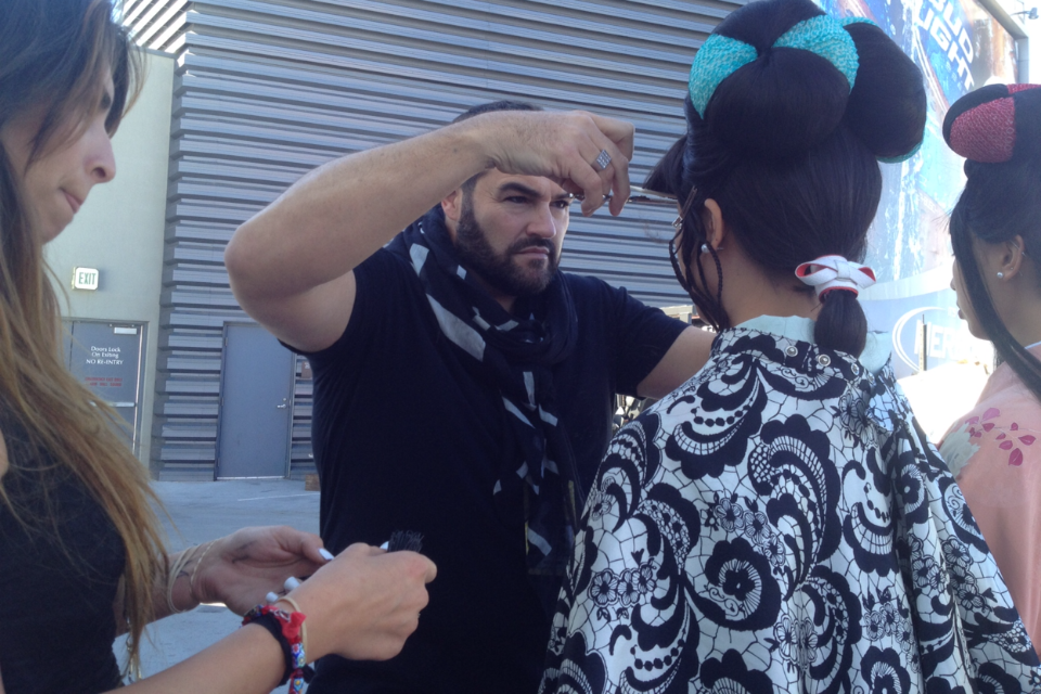 man stying wig dean styling wig